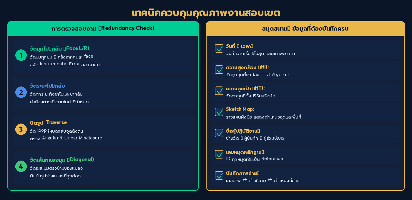 ภาพแสดงเทคนิค Redundancy check และการบันทึกข้อมูลสนามที่ถูกต้อง