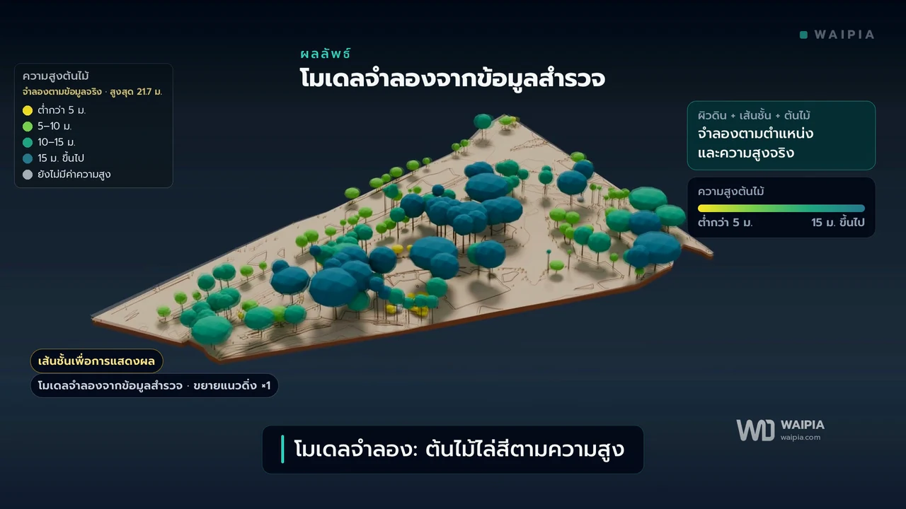 ภาพตัวอย่างวิดีโอ: สำรวจภูมิประเทศพร้อมบัญชีต้นไม้ริมถนนในเมือง เพื่อการออกแบบ · กรุงเทพมหานคร